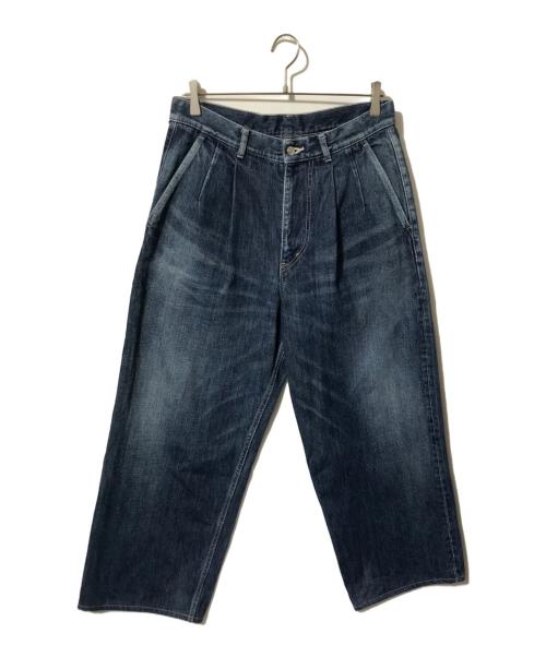 Graphpaper（グラフペーパー）Graphpaper (グラフペーパー) Selvage Denim Two Tuck Pants DARK FADE/デニムパンツ インディゴ サイズ:101cm（W40）の古着・服飾アイテム