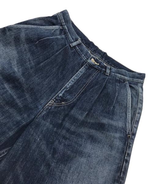 Graphpaper（グラフペーパー）Graphpaper (グラフペーパー) Selvage Denim Two Tuck Pants DARK FADE/デニムパンツ インディゴ サイズ:101cm（W40）の古着・服飾アイテム