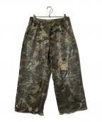 DANKE SCHONダンケ シェーン）の古着「BAGGY JEANS/CAMO SWARO」｜グリーン