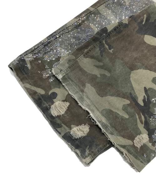 DANKE SCHON（ダンケ シェーン）DANKE SCHON (ダンケ シェーン) BAGGY JEANS/CAMO SWARO グリーン サイズ:Ｍの古着・服飾アイテム