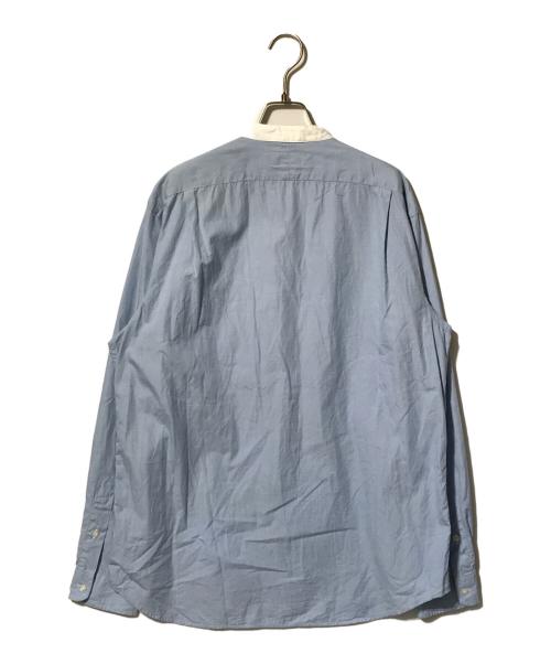 POLO RALPH LAUREN（ポロ・ラルフローレン）POLO RALPH LAUREN (ポロ・ラルフローレン) バンドカラーシャツ ブルー サイズ:Lの古着・服飾アイテム