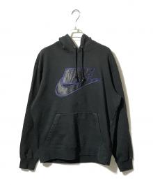 NIKE×SUPREME（ナイキ×シュプリーム）の古着「Leather Applique Hooded Sweatshirt」｜ブラック