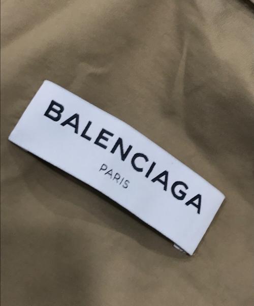 BALENCIAGA（バレンシアガ）BALENCIAGA (バレンシアガ) バックロゴプリント オーバーサイズモッズコート ブラウン サイズ:34の古着・服飾アイテム
