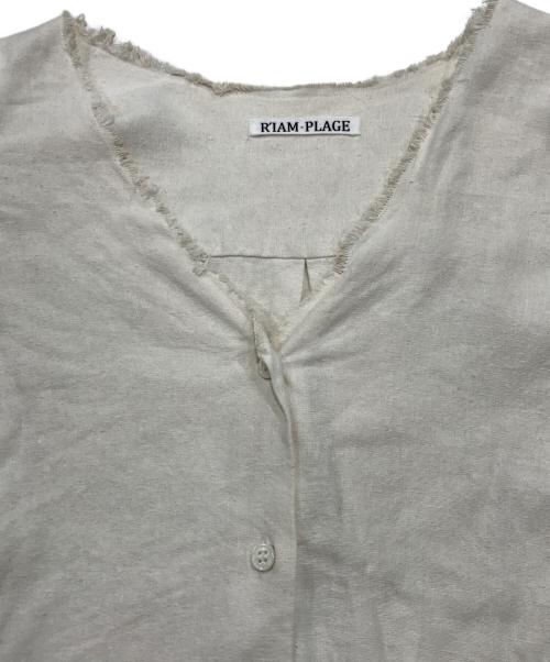 R'IAM（リアム）R'IAM (リアム) シルクMIX DAMEGE シャツ ベージュ サイズ:記載なしの古着・服飾アイテム