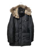 BURBERRY BLACK LABELバーバリーブラックレーベル）の古着「ファーダウンコート」｜ブラック