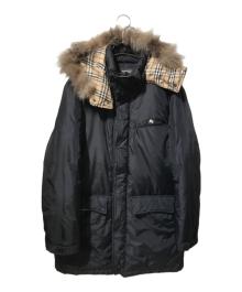 BURBERRY BLACK LABEL（バーバリーブラックレーベル）の古着「ファーダウンコート」｜ブラック