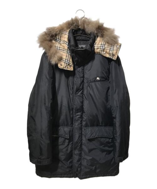 BURBERRY BLACK LABEL（バーバリーブラックレーベル）BURBERRY BLACK LABEL (バーバリーブラックレーベル) ファーダウンコート ブラック サイズ:Lの古着・服飾アイテム