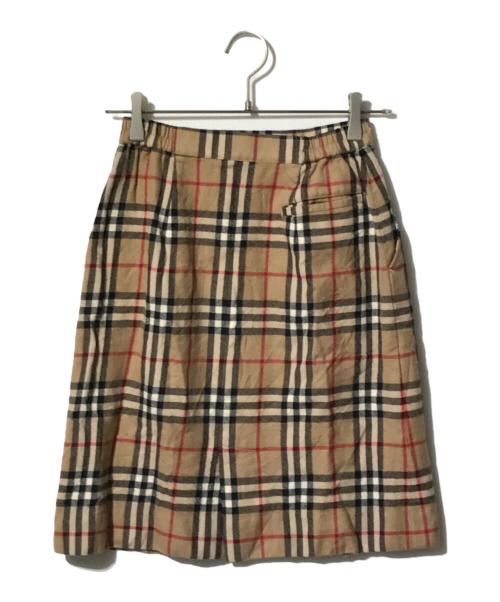 Burberry's（バーバリーズ）Burberry's (バーバリーズ) ノヴァチェック柄ウールスカート ブラウン サイズ:Ｍの古着・服飾アイテム