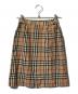 Burberry's (バーバリーズ) ノヴァチェック柄ウールスカート ブラウン サイズ:Ｍ：8000円