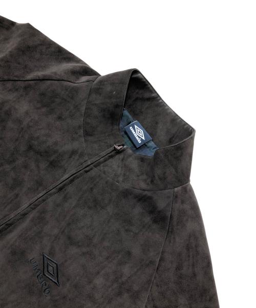 UMBRO（アンブロ）UMBRO (アンブロ) FREAK'S STORE (フリークスストア) スタンドカラーブルゾン/フェイクレザージャケット ブラウン サイズ:Ｌの古着・服飾アイテム