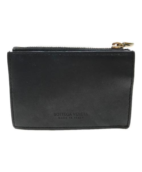 BOTTEGA VENETA（ボッテガベネタ）BOTTEGA VENETA (ボッテガベネタ) マキシイントレチャートキーリング付きキーポーチ ブラックの古着・服飾アイテム