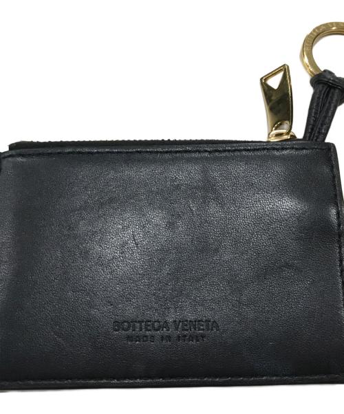 BOTTEGA VENETA（ボッテガベネタ）BOTTEGA VENETA (ボッテガベネタ) マキシイントレチャートキーリング付きキーポーチ ブラックの古着・服飾アイテム
