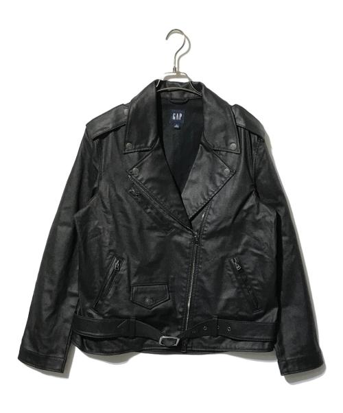 GAP（ギャップ）GAP (ギャップ) コーティングライダースジャケット ブラック サイズ:Mの古着・服飾アイテム