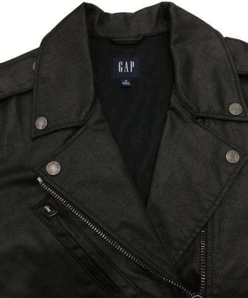 GAP（ギャップ）GAP (ギャップ) コーティングライダースジャケット ブラック サイズ:Mの古着・服飾アイテム