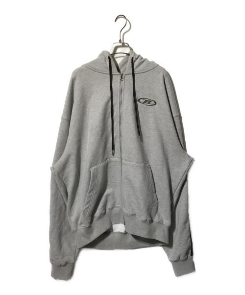 BORNTOWIN（ボーントゥウィン）BORNTOWIN (ボーントゥウィン) BIG CHROME B LOGO TRACK LINE ZIP-UP HOODIE/フード付きジップパーカー グレー サイズ:1の古着・服飾アイテム