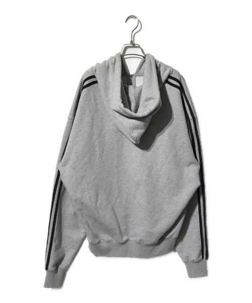 BORNTOWIN（ボーントゥウィン）BORNTOWIN (ボーントゥウィン) BIG CHROME B LOGO TRACK LINE ZIP-UP HOODIE/フード付きジップパーカー グレー サイズ:1の古着・服飾アイテム