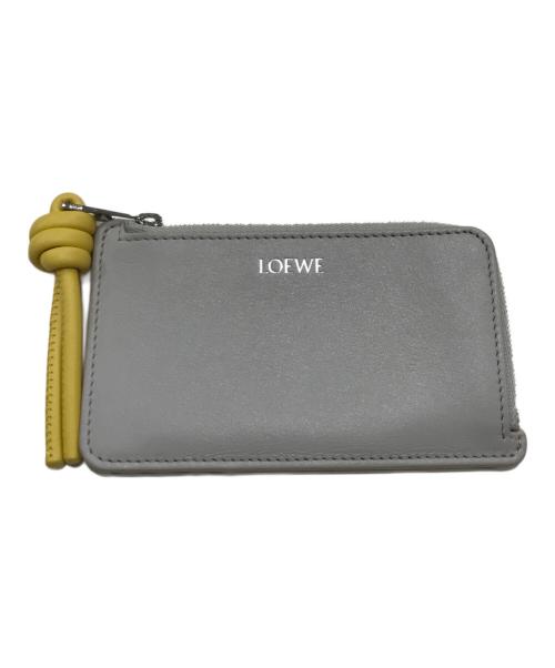 LOEWE（ロエベ）LOEWE (ロエベ) ノット コインカードホルダー/カードケース グレー×イエローの古着・服飾アイテム