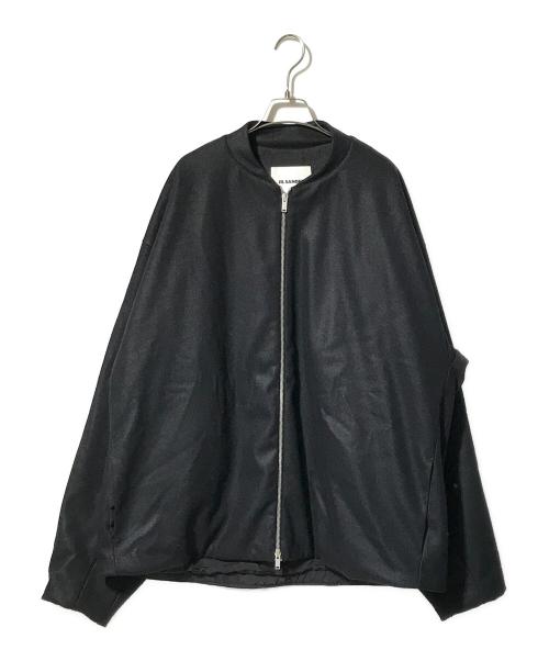 JIL SANDER（ジルサンダー）JIL SANDER (ジルサンダー) ウールメルトン パデット ボンバージャケット ブラック サイズ:50の古着・服飾アイテム