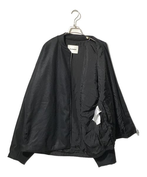 JIL SANDER（ジルサンダー）JIL SANDER (ジルサンダー) ウールメルトン パデット ボンバージャケット ブラック サイズ:50の古着・服飾アイテム