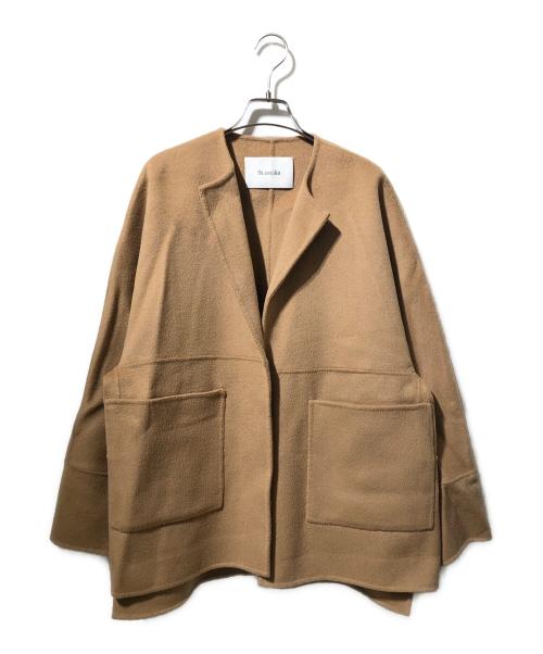 St.cecilia（セントセシリア）St.cecilia (セントセシリア) リバーウールコート ブラウン サイズ:表記なしの古着・服飾アイテム
