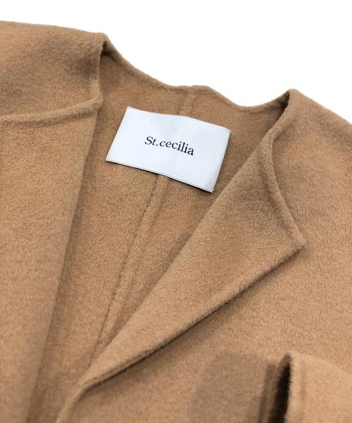 St.cecilia（セントセシリア）St.cecilia (セントセシリア) リバーウールコート ブラウン サイズ:表記なしの古着・服飾アイテム