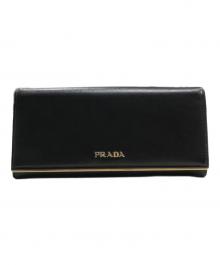 PRADA（プラダ）の古着「サフィアーノメタル ネオ/長財布」｜ブラック