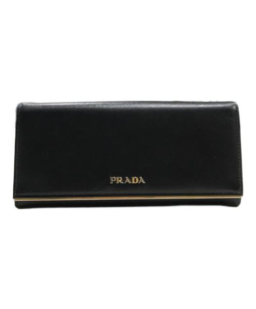 PRADA（プラダ）PRADA (プラダ) サフィアーノメタル ネオ/長財布 ブラックの古着・服飾アイテム