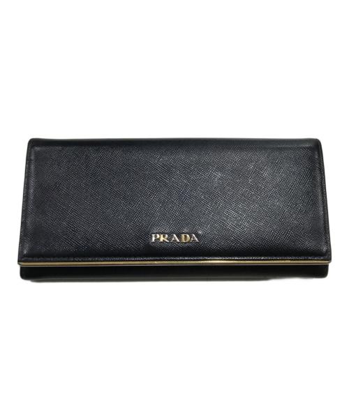 PRADA（プラダ）PRADA (プラダ) サフィアーノメタル ネオ/長財布 ブラックの古着・服飾アイテム