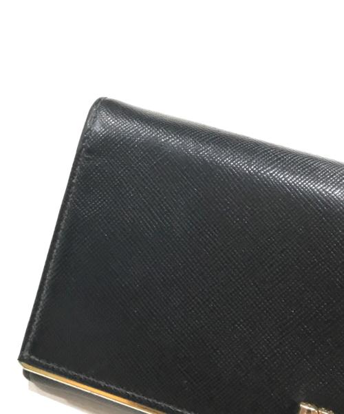 PRADA（プラダ）PRADA (プラダ) サフィアーノメタル ネオ/長財布 ブラックの古着・服飾アイテム