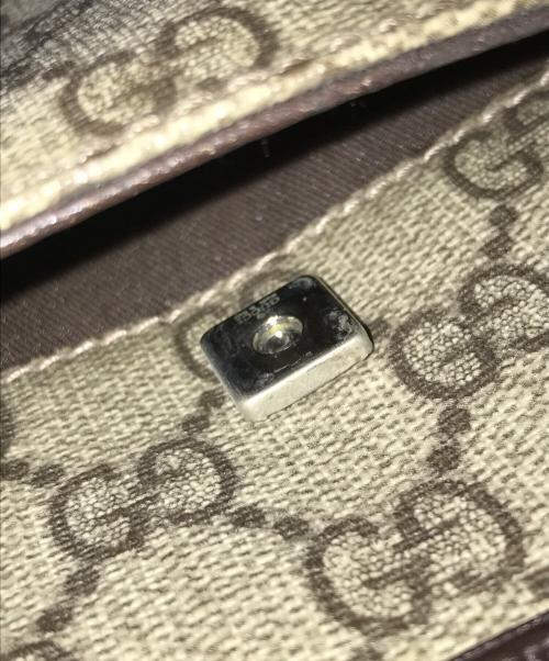 GUCCI（グッチ）GUCCI (グッチ) GGプラス ショルダーバッグ ブラウンの古着・服飾アイテム