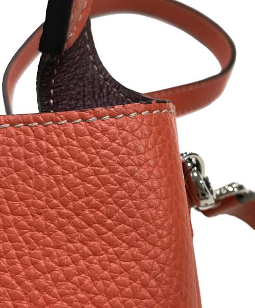 TOD'S（トッズ）TOD'S (トッズ) Tタイムレスレザーマイクロショルダーバッグ オレンジの古着・服飾アイテム