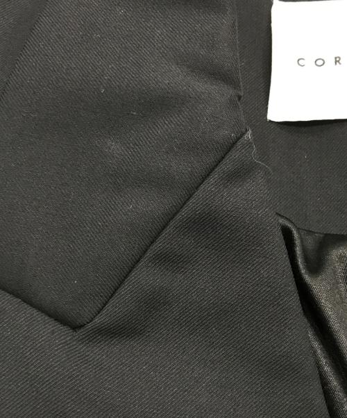 CORNERSTONE（コーナーストーン）CORNERSTONE (コーナーストーン) デザインノーカラージャケット ブラック サイズ:48の古着・服飾アイテム