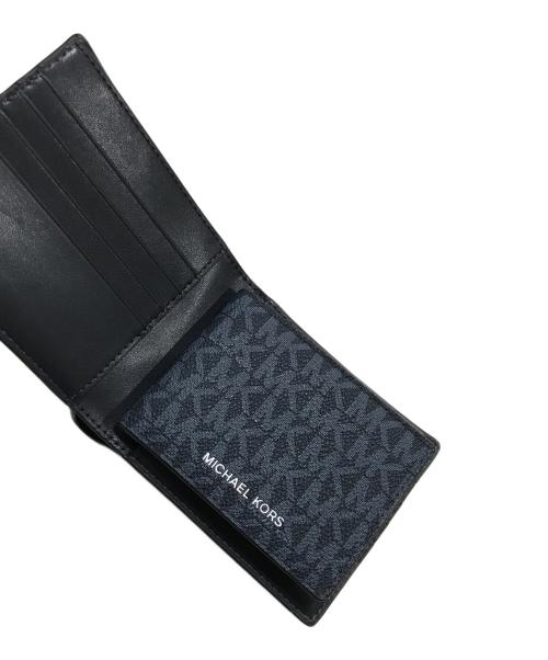 MICHAEL KORS（マイケルコース）MICHAEL KORS (マイケルコース) 2つ折り財布 ネイビーの古着・服飾アイテム