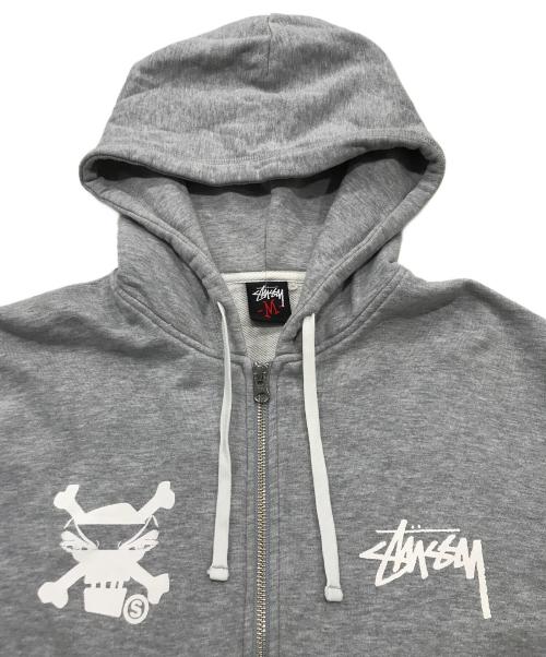 stussy（ステューシー）stussy (ステューシー) ジップアップパーカー グレー サイズ:Ｍの古着・服飾アイテム