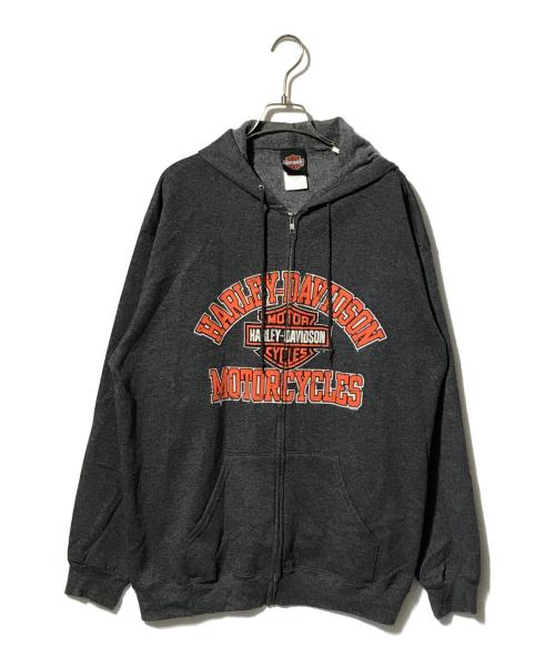 HARLEY-DAVIDSON（ハーレーダビッドソン）HARLEY-DAVIDSON (ハーレーダビッドソン) ジップアップパーカー グレー サイズ:Lの古着・服飾アイテム