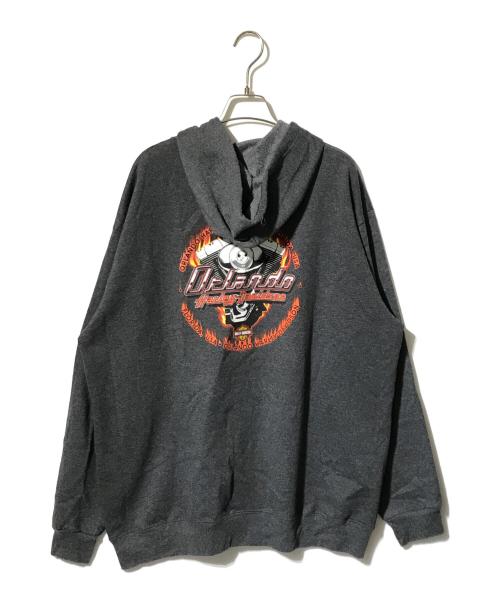 HARLEY-DAVIDSON（ハーレーダビッドソン）HARLEY-DAVIDSON (ハーレーダビッドソン) ジップアップパーカー グレー サイズ:Lの古着・服飾アイテム