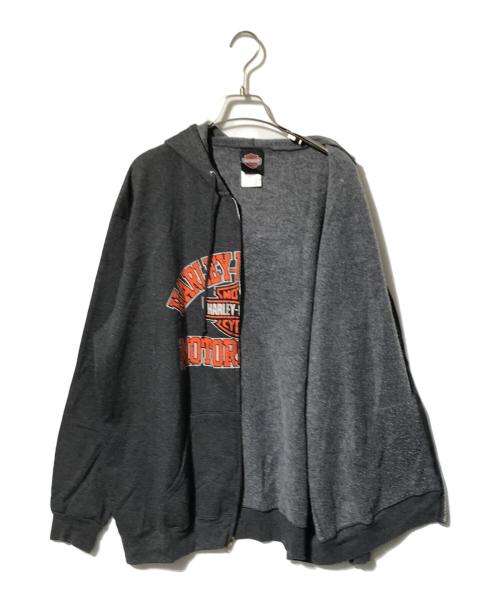 HARLEY-DAVIDSON（ハーレーダビッドソン）HARLEY-DAVIDSON (ハーレーダビッドソン) ジップアップパーカー グレー サイズ:Lの古着・服飾アイテム
