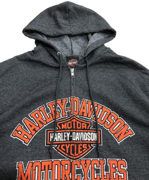 HARLEY-DAVIDSON（ハーレーダビッドソン）HARLEY-DAVIDSON (ハーレーダビッドソン) ジップアップパーカー グレー サイズ:Lの古着・服飾アイテム