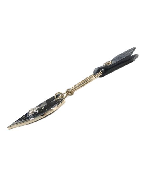 Vivienne Westwood（ヴィヴィアンウエストウッド）Vivienne Westwood (ヴィヴィアンウエストウッド) ミラーハートキーリング ブラック×ゴールドの古着・服飾アイテム