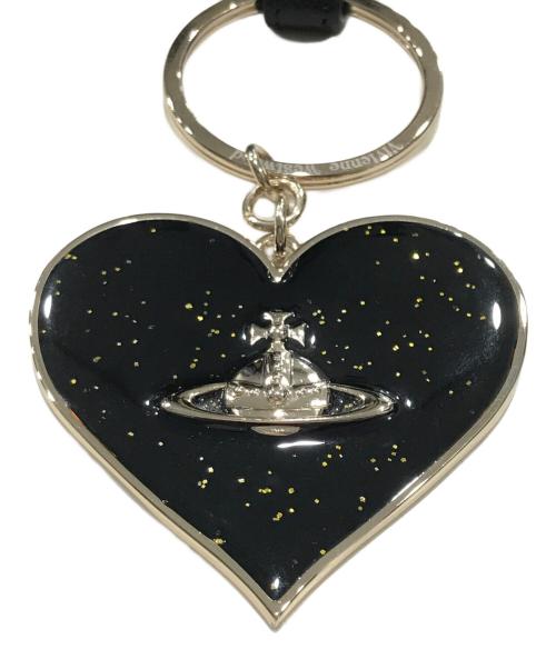 Vivienne Westwood（ヴィヴィアンウエストウッド）Vivienne Westwood (ヴィヴィアンウエストウッド) ミラーハートキーリング ブラック×ゴールドの古着・服飾アイテム