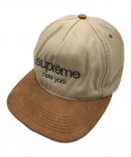 SUPREMEシュプリーム）の古着「スウェード切替キャップ」｜ブラウン