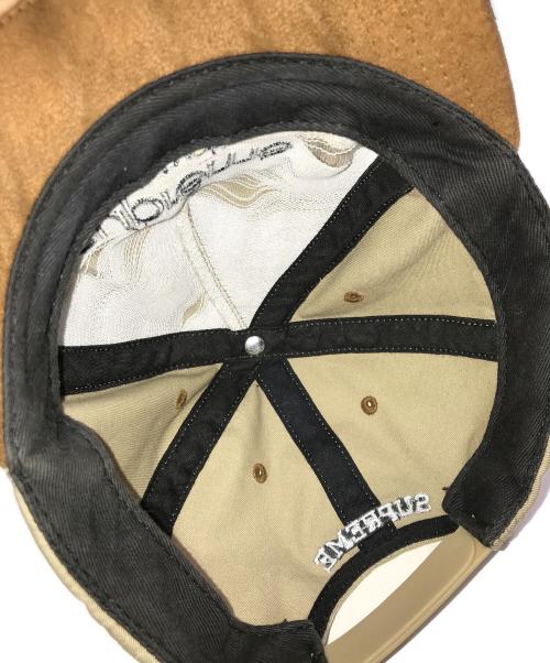 SUPREME（シュプリーム）Supreme (シュプリーム) スウェード切替キャップ ブラウンの古着・服飾アイテム