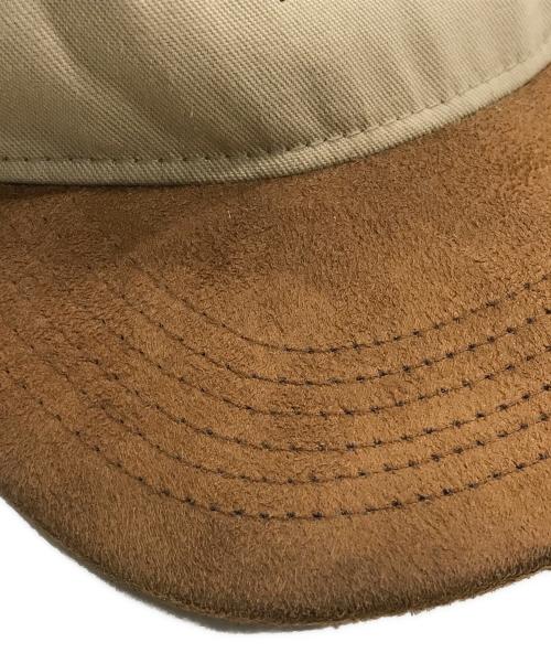 SUPREME（シュプリーム）Supreme (シュプリーム) スウェード切替キャップ ブラウンの古着・服飾アイテム