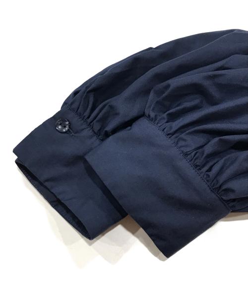 CADUNE（カデュネ）CADUNE (カデュネ) ボウ付きシャツチュニック/リボンシャツ/ブラウス ネイビー サイズ:38の古着・服飾アイテム