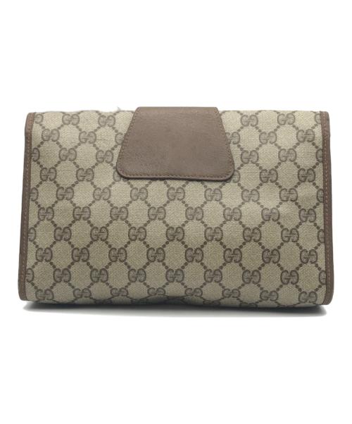 GUCCI（グッチ）GUCCI (グッチ) GGクラッチバッグ ブラウンの古着・服飾アイテム