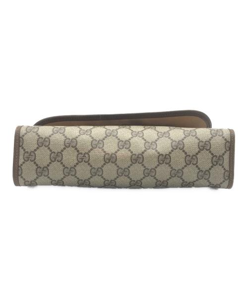 GUCCI（グッチ）GUCCI (グッチ) GGクラッチバッグ ブラウンの古着・服飾アイテム