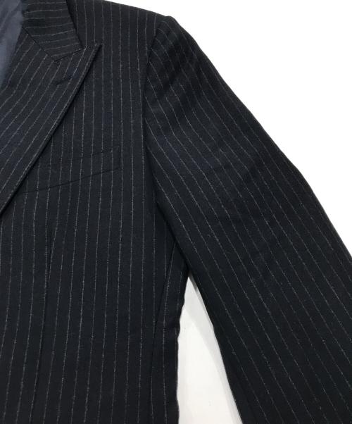 DOLCE & GABBANA（ドルチェ＆ガッバーナ）DOLCE & GABBANA (ドルチェ＆ガッバーナ) SICILIA ストライプセットアップスーツ ブラック サイズ:50の古着・服飾アイテム