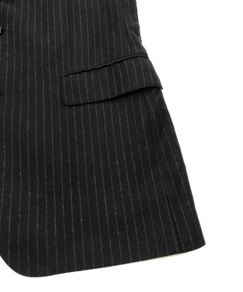 DOLCE & GABBANA（ドルチェ＆ガッバーナ）DOLCE & GABBANA (ドルチェ＆ガッバーナ) SICILIA ストライプセットアップスーツ ブラック サイズ:50の古着・服飾アイテム