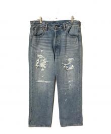 LEVI'S PReMIUM×BEAMS（リーバイス プレミアム×ビームス）の古着「LIMITED EDITION 501 LOOSE CRASH & REPAIR DENIM」｜インディゴ