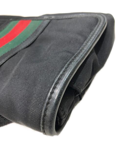 GUCCI（グッチ）GUCCI (グッチ) シェリーラインウエストバッグ ブラックの古着・服飾アイテム